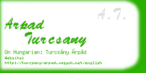 arpad turcsany business card