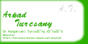 arpad turcsany business card